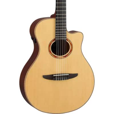 Yamaha Ncx - Acoustic-Electric Classical Guitar; Solid Sitka Spruce Top; Solid Walnut Back And Sides; Mahogany Neck; Ebony Fingerboard; Atmosfeel (Undersaddle Pickup + Contact Sensor + Mic); Carry Bag;  Natural image 5