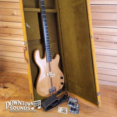 ALUMINUM NECK Early 80s Kramer DMZ-4000 Electric Bass with Kramer Hard Case - Natural, 9lbs 12oz image 15