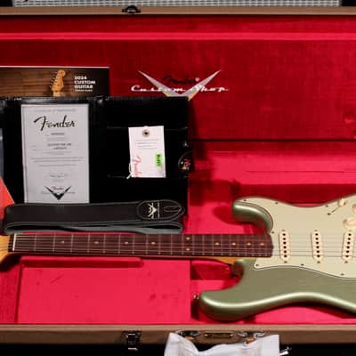 Fender Custom Shop 1959 Stratocaster Journeyman Relic 2024 - Faded Sage Green Metallic image 3