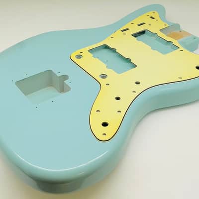 4lbs 6oz Nitro Lacquer Aged Relic Daphne Blue Jazz-Style Guitar Body image 5