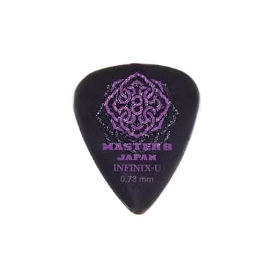 Master 8 Infinix-U Hard Polish + Hard Grip Teardrop 351 Guitar Pick 6 Pack .73mm image 2