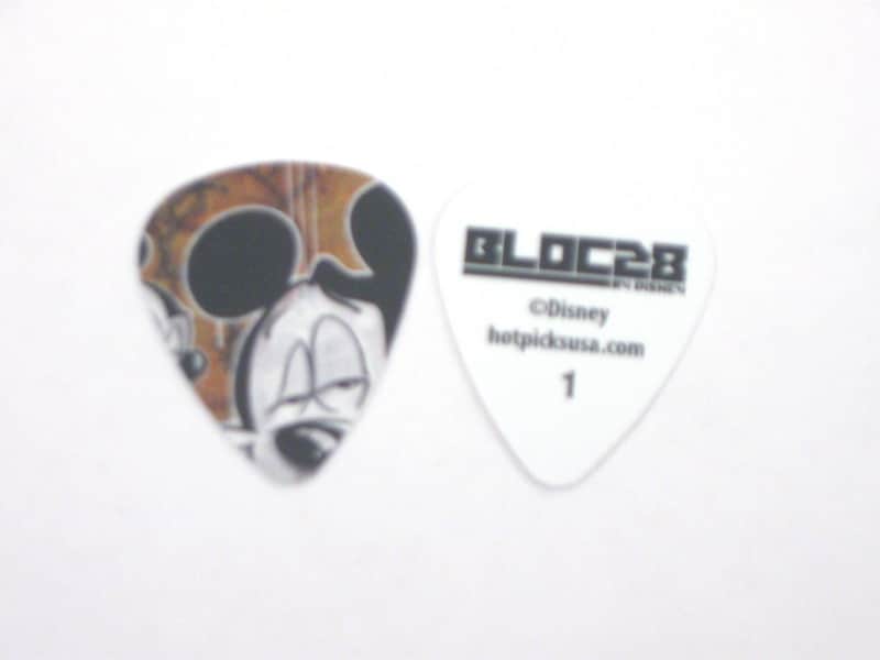 108 Official Disney "BLOC 28 Mickey Mouse" Guitar Picks by Hot Picks - Style 1 image 1