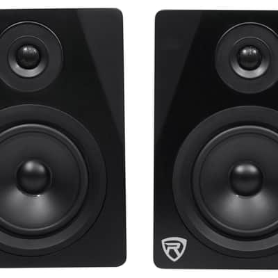 Pair Rockville APM5B 5.25" 250W Powered USB Studio Quality Bookshelf Speakers image 1