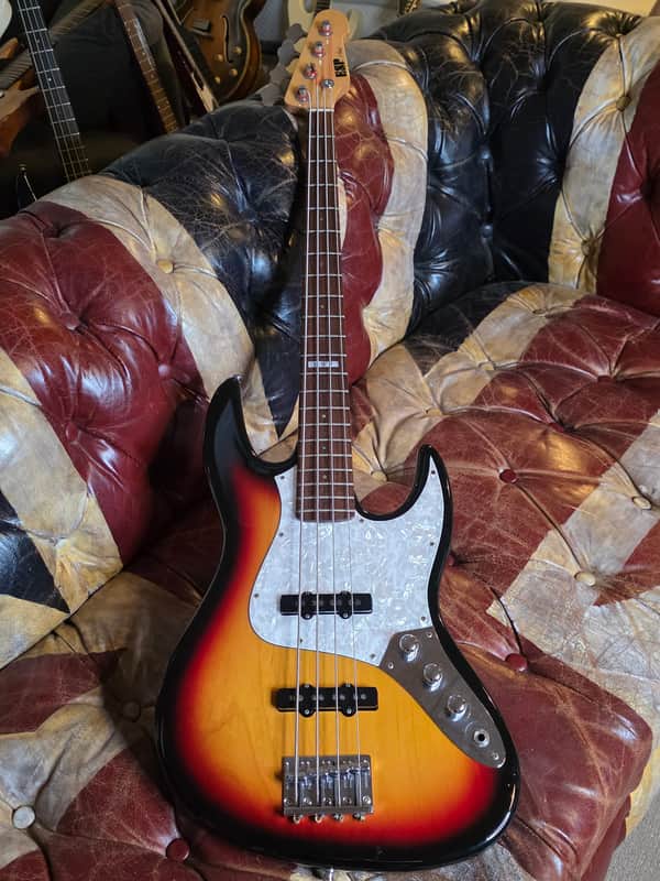 ESP Jazz Bass J-Four Sunburst Ex-Artist Studio Pro Bass Guitar MIJ