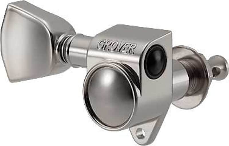 Grover Rotomatic 102 Series Nickel Keystone Button Set of 6 image 1