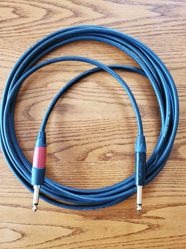 Belden 9778 SILENT Guitar Cable w/ NEUTRIK SilentPLUG 15FT GOLD CONNECTORS image 1