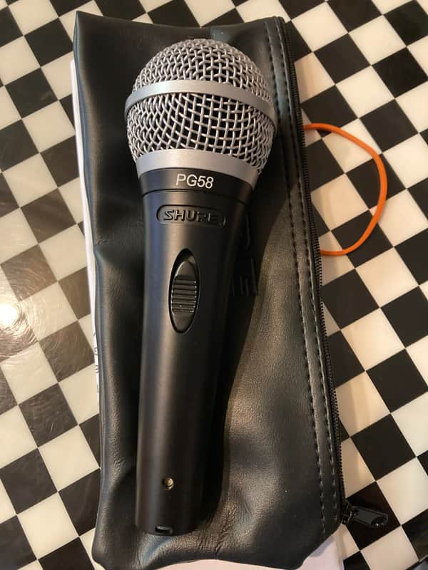 Shure PG-58 Microphone w/bag & paperwork excellent N.M. PRE-OWNED image 1
