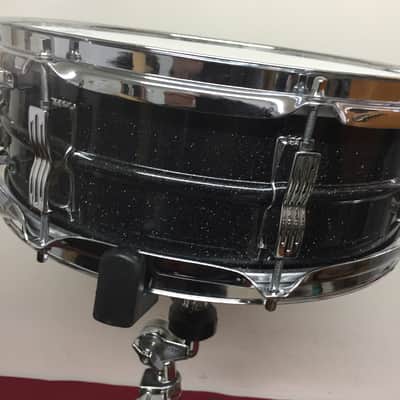 Ludwig LM404 Acrolite 5x14" 8-Lug Aluminum Snare Drum with Black/White Badge 1994 - 2012 - Black Galaxy Mint! image 3