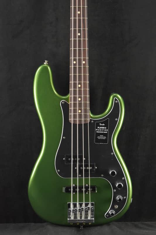 Mint Fender Player II Modified Active Precision Bass Harvest Green Metallic Rosewood Fingerboard image 1