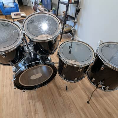 Tama Superstar 5 Piece Drum Set 1980s - Black image 4