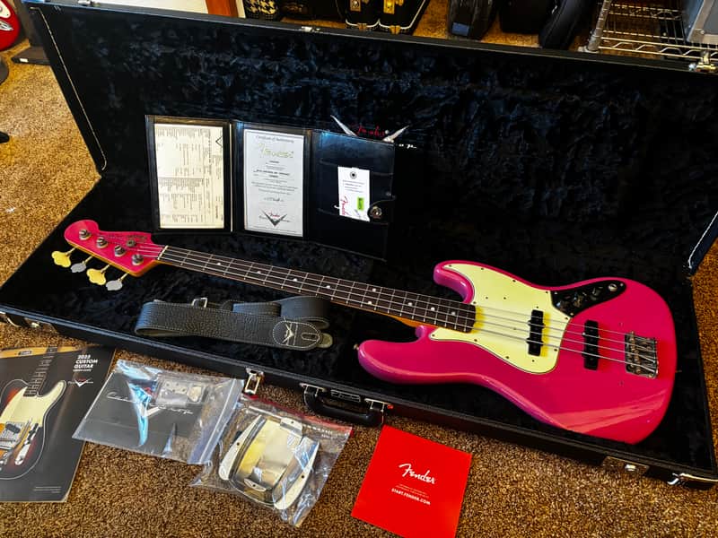 Fender Custom Shop Time Machine Journeyman 1965 Jazz Bass, Faded Dakota Red Rosewood image 1
