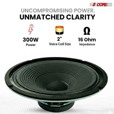 5 Core 12 Inch Guitar Speaker 300W Replacement 16 Ohm Amplifier Cabinet Driver image 3