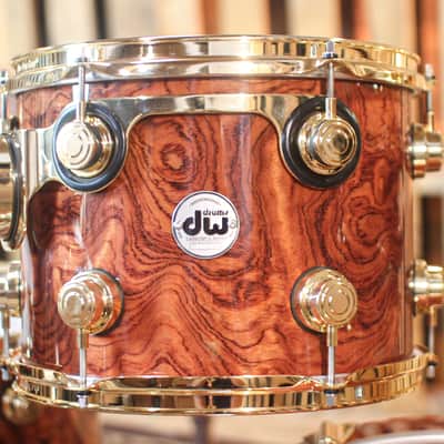 DW Collector's Waterfall Bubinga over Mahogany Spruce Drum Set - 22,10,12,14,16,14sn - SO#1255629 image 5