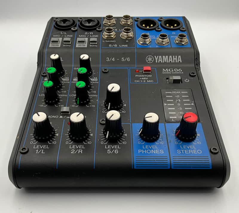 Yamaha MG06X 6 Channel Analog Mixer 2017 - Present - Black image 1