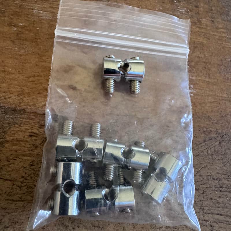 Authentic Fender Jazzmaster Bridge Saddles (6) - Chrome