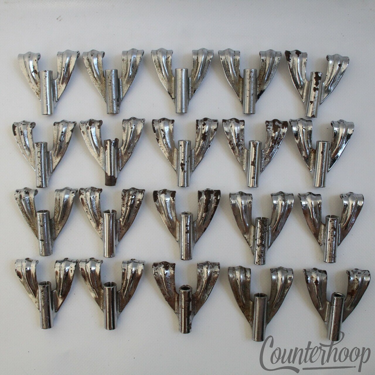 Ludwig 20x Tension Rod Claws Chrome Vintage 60s Marching Snare/Bass/Tom Drum USA — main photograph
