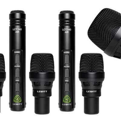 Lewitt BEATKITPRO Professional Drum Mic Package for Kick, Snare, Toms, and Matched Overheads image 1