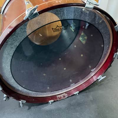 Yamaha Recording Custom Bass Drum 22x16 1980s - Cherry Wood image 6