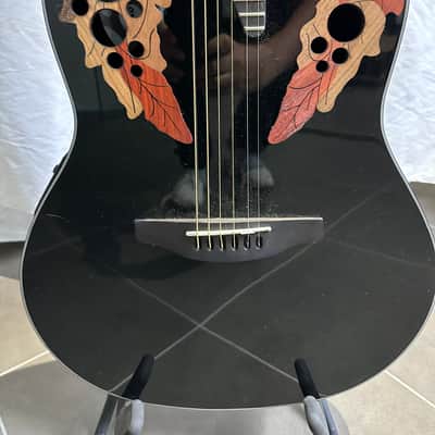 Ovation CE44-5 Celebrity Elite Series Acoustic/Electric Guitar, Black - DEMO/FLOOR UNIT image 2