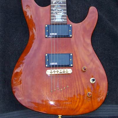 3/4 Size Cherry Lightweight 6.5 lb. Strat + 24.75 Gibson Scale Inlaid Neck + Thin Close Fitting Body + Gold Hardware+ 2 EMG Select Humbucker Pickups +Tune-O-Matic Bridge + Leveled & Crowned 6550 Frets with Low Action! image 7