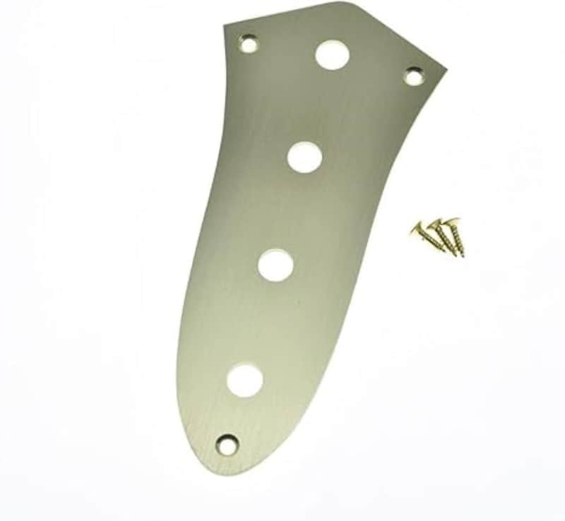 Jazz Bass Brushed Aluminum Control Plate - Gold image 1