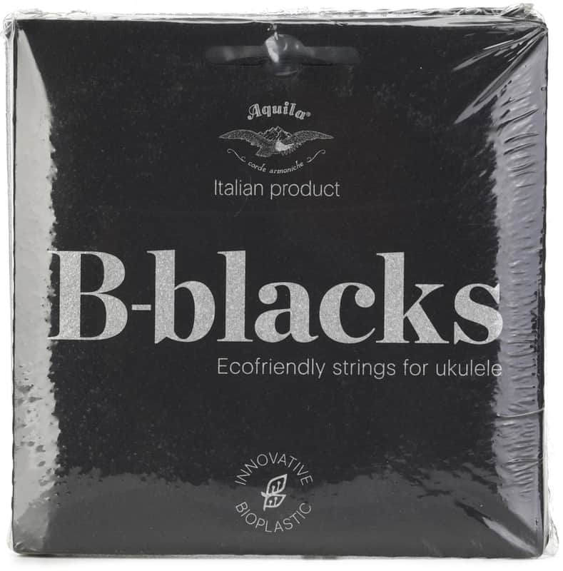 Aquila USA B-blacks Baritone Ukulele Strings - Low D (2-pack) Bundle image 1