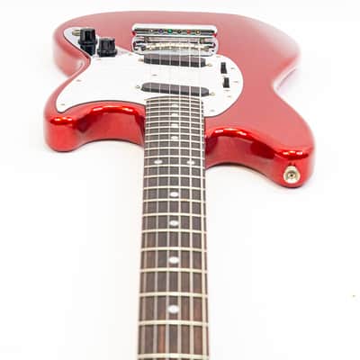 Fender Mustang MG69 MIJ 2012 Candy Apple Red Matching Headstock w/ Gig Bag image 8