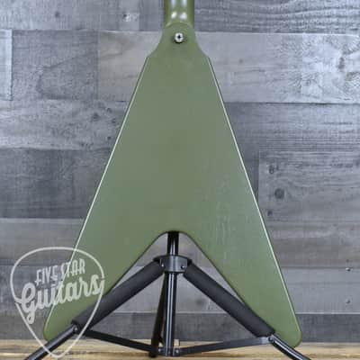 Pre-Owned Gibson Flying V Tribute - Satin Olive Drab with Hardshell Case image 2