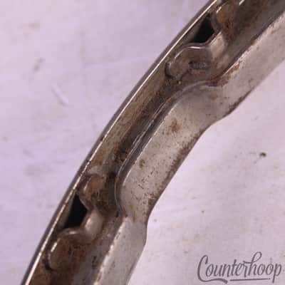 Leedy 14" 8-Lug Double-Flange Snare Drum Resonant Side Rim/Hoop Nickel-Steel USA image 4