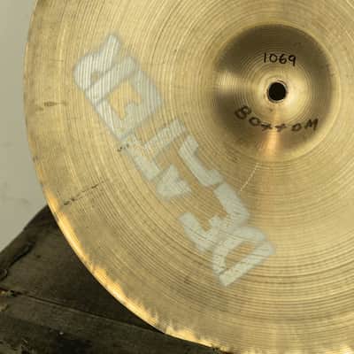1950s Zildjian 15" A Small Stamp Hi Hat Cymbals 1011g 1069g image 11