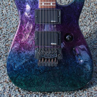 Jackson USA Custom Shop Archtop Soloist 1989, Rainbow Eerie Dess image 9