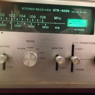 Sony STR-6050 Stereo Amp Receiver PHONO Wood Case + Lit Silver Panel EUC image 7