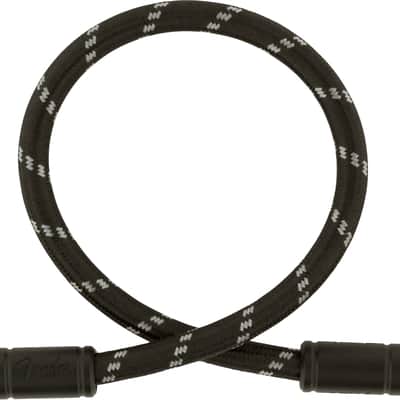 Fender Deluxe Series Instrument Cable, Angle/Angle, 1', Black Tweed image 2