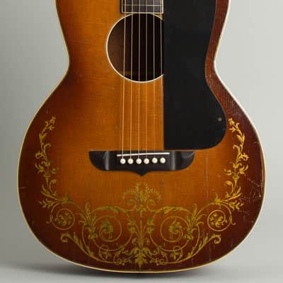 Kay Kraft  Jumbo Style A Acoustic Guitar,  c. 1932, black gig bag case. image 3