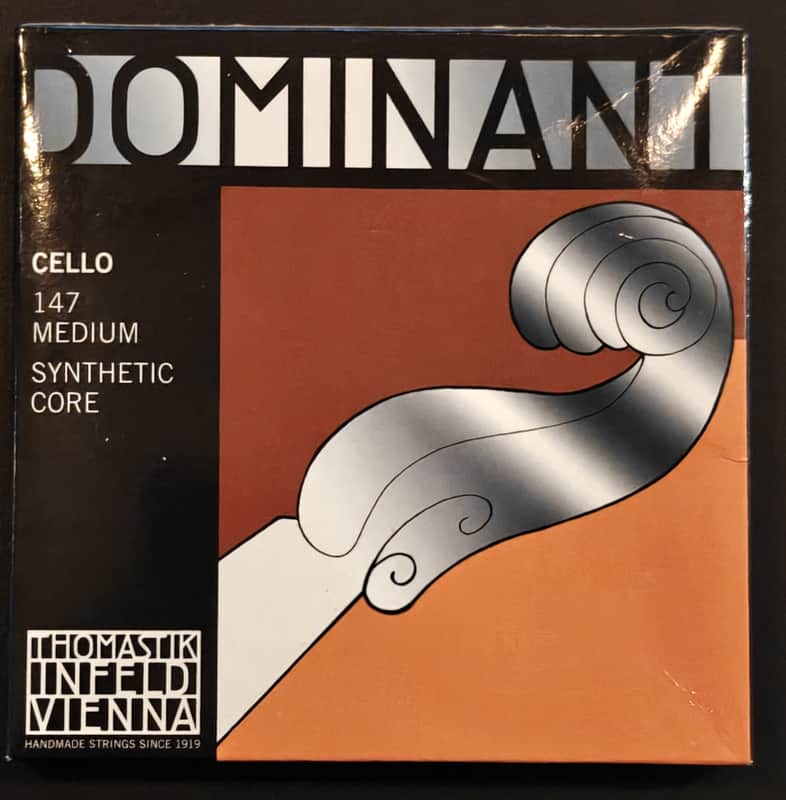 Thomastik-Infeld 147 Dominant Chrome Wound Synthetic Core 4/4 Cello String Set image 1