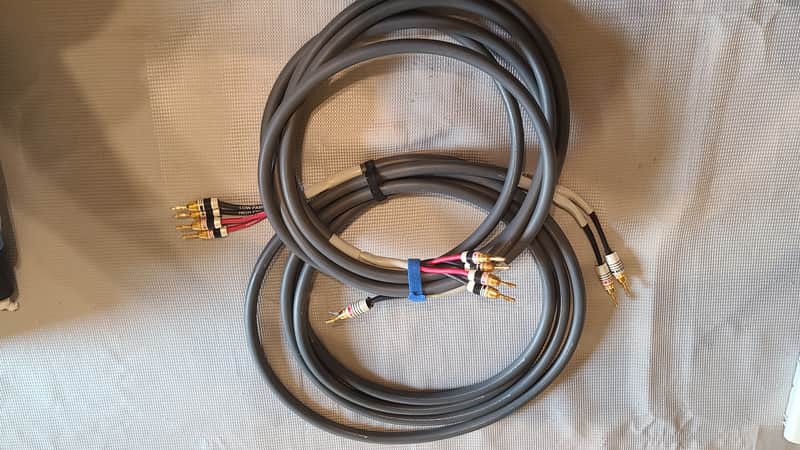 Monster Cable m1.4s biwire pair speaker cable 15ft w/ free banana plugs image 1
