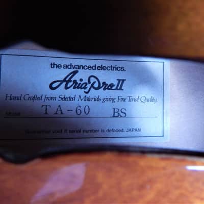1982 Aria Pro II TA 60 Titan Artist semi-hollow vintage guitar Japan image 11