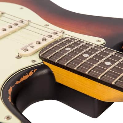 Vintage Icon Series V6MRSSB Distressed - SSS, Sunset Sunburst image 6
