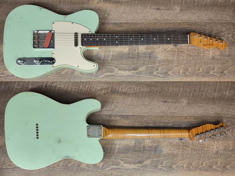 MyDream Partcaster Custom Built - Heavy Relic Surf Green Roasted Five Two image 1