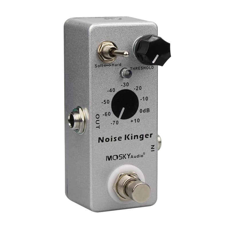 MOSKYaudio Noise Gate Pedal Noise Kinger Guitar Effect Pedal 2 Modes Hard/Soft for Electric Guitar and Bass True Bypass Aluminum image 1
