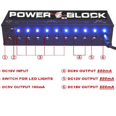 MEC Power Block HB/10 Power Supply 10 Isolated Output 9V 12V 18V Effect Power Supply FALL Special $44.80 image 4