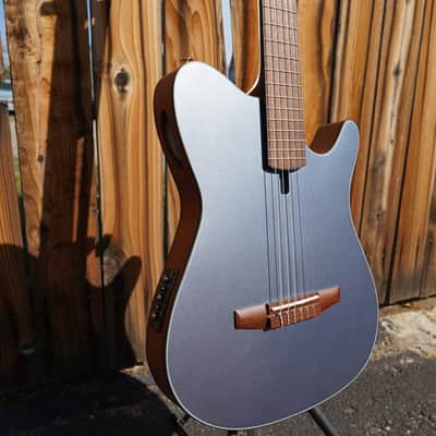 IBANEZ FRH10N IBF Indigo Blue Metallic Flat 6-String Classical Electric Guitar image 6