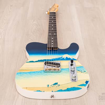 2024 Fender Japan Art Canvas Esquire Katsushika Hokusai Tama River, Mint w/ Case, Tags image 10