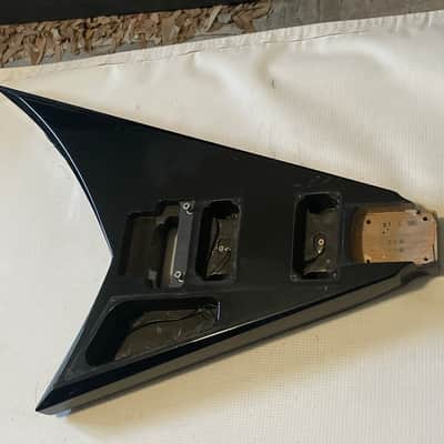 2005 MIJ Jackson RR3 RR Rhoads V Black Guitar Body Floyd Tremolo Ready image 3
