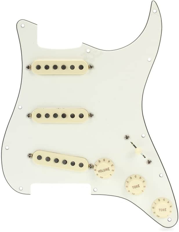 Fender Custom '69 SSS Pre-wired Stratocaster Pickguard - Parchment 3-ply image 1