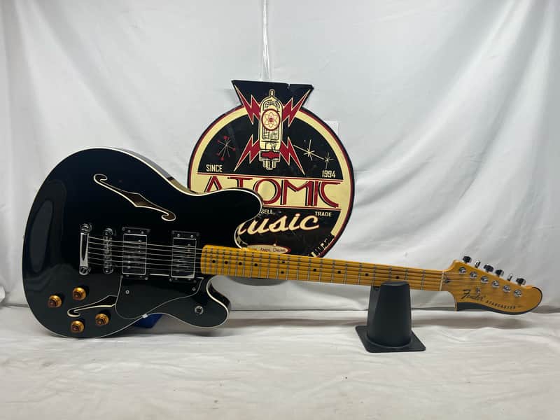 Fender Starcaster Semi-Hollow Body Electric Guitar - Black image 1