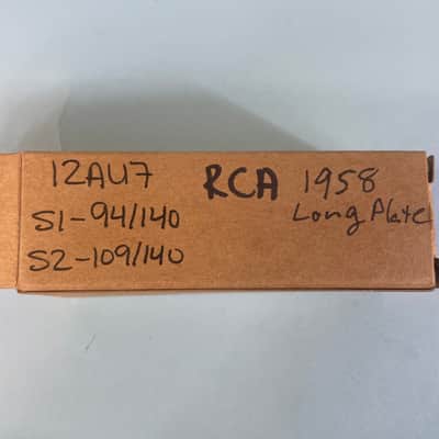 1958 RCA 12AU7 ECC82 Vintage Long Plate Ribbed Made In USA Preamp Tube! T122 image 6
