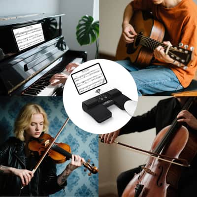 LEKATO Wireless Bluetooth Page Turner for ipad Tablets Android IOS, Usb-Rechargeable Music Page Turner Foot Pedal with LED Battery Indicator Supports Multimedia Controls (Play/Pause, Next Track) image 8
