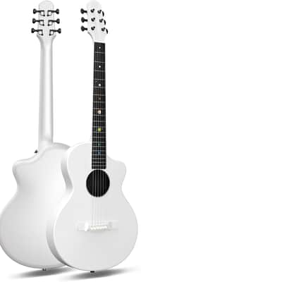 Carbon Fiber Acoustic Guitar, 38-inch Steel-string Guitarra Travel Guitar,Durable 6-string Ultra-thin Guitar for Beginners Intermediate Learners & Adults (Radiant Pearl) image 3