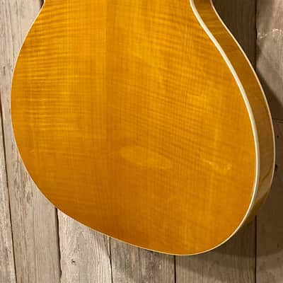 New Hagstrom SUVIK-DDL Super Viking Semi-Hollow Dandy Dandelion, Amazing Flame Maple, Support Small Business and Buy It Here! image 11